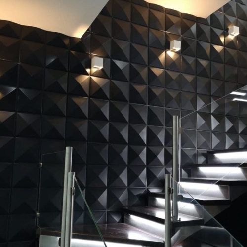 3D Wall Tiles - Black